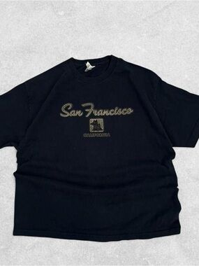 San Francisco Embroidered Tee - Black